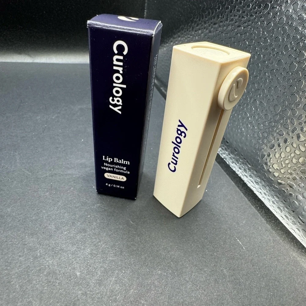 NWT Full Size Curology Vanilla Lip Balm- Vegan! Dye, Paraben, & Cruelty FREE